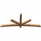 Ekena Millwork Alberta Smooth Timber Gable Bracket, Western Red Cedar, 84"W x 35"H x 3 1/2"D x 3 1/2"F, 10/12 Pitch GBW084X35X0404ALB00SWR - alternate 4